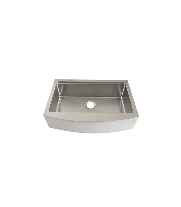 Single Bowl Farmhouse Apron Front Workstation Stainless Steel Kitchen Sink