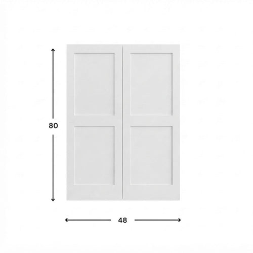 2-panel Moulded Double Door Solid