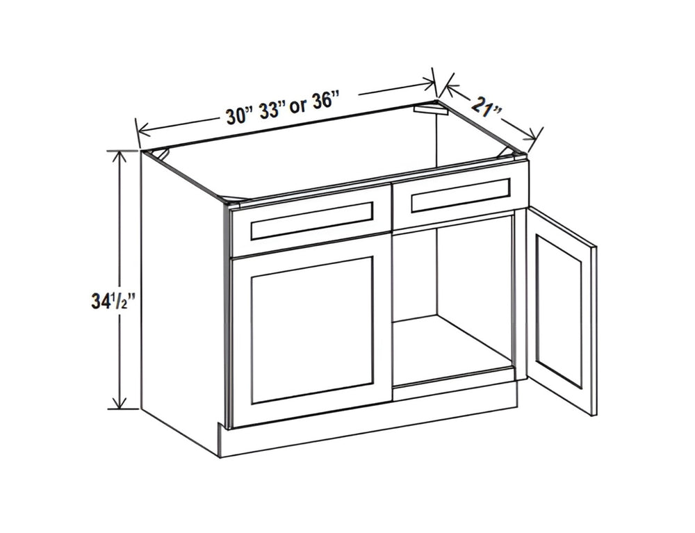 Treasure Chest Double Vanity Sink Base Cabinet