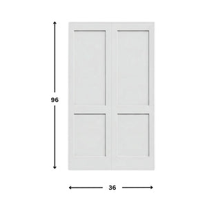 2-panel Solid Shaker Double Door (96" height)
