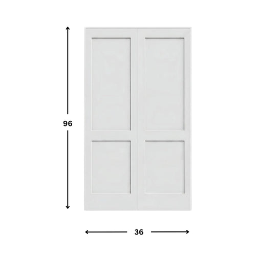 2-panel Solid Shaker Double Door (96" height)