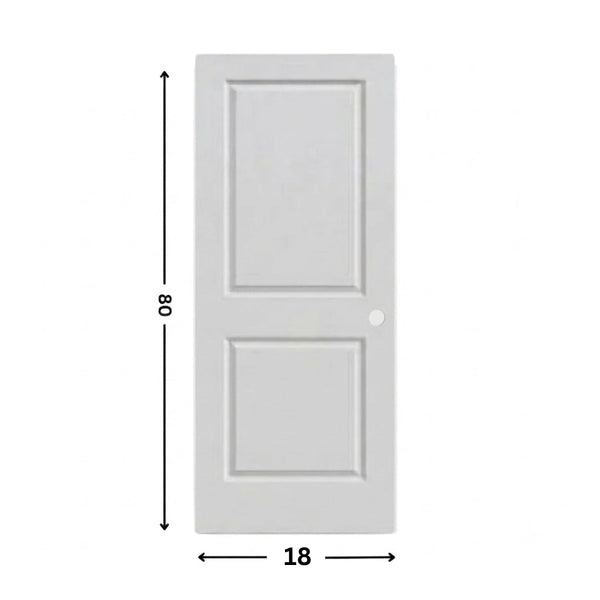 2-panel Prehung Hollow Moulded Door (80" height)