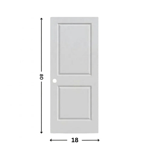 2-panel Prehung Hollow Moulded Door (80" height)