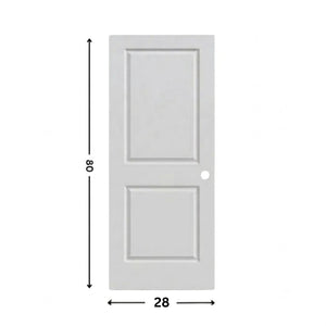 Puerta moldeada de núcleo hueco de 2 paneles con imprimación blanca
