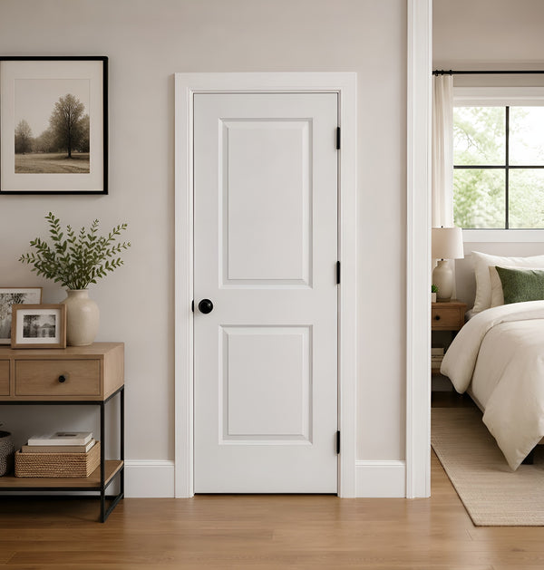 2-panel Prehung Hollow Moulded Door (80" height)