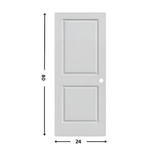 2-panel Prehung Solid Moulded Door (80" height)