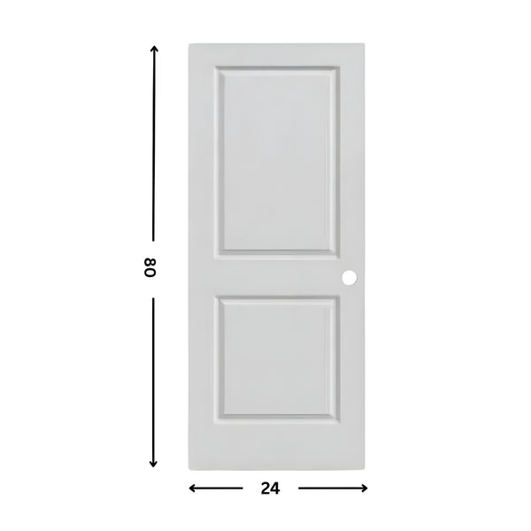 2-panel Prehung Solid Moulded Door (80" height)