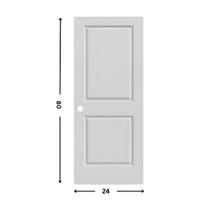 2-panel Prehung Solid Moulded Door (80" height)
