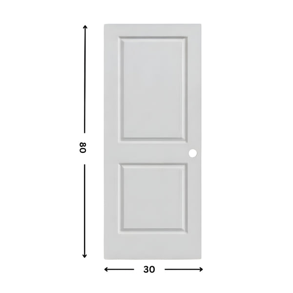 2-panel Prehung Solid Moulded Door (80" height)