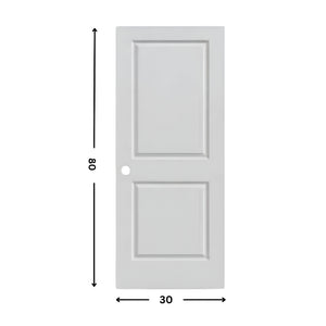2-panel Prehung Solid Moulded Door (80" height)
