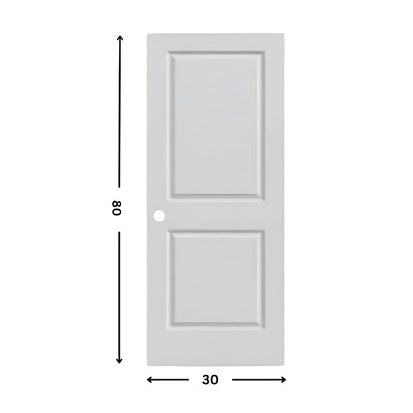 2-panel Prehung Solid Moulded Door (80" height)