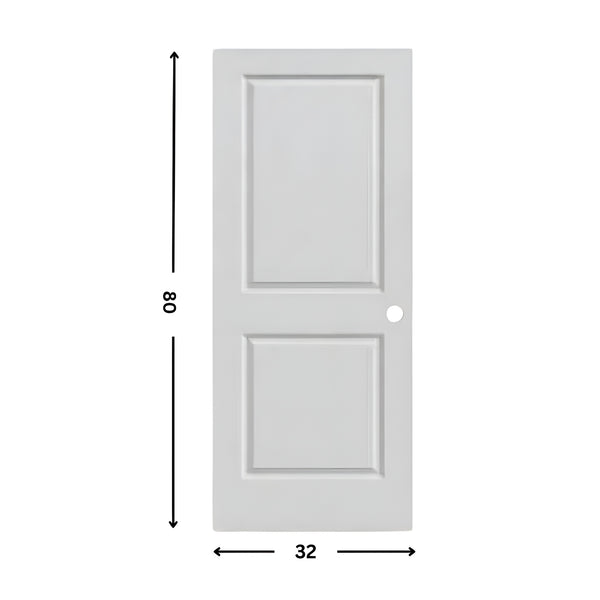 2-panel Prehung Solid Moulded Door (80" height)