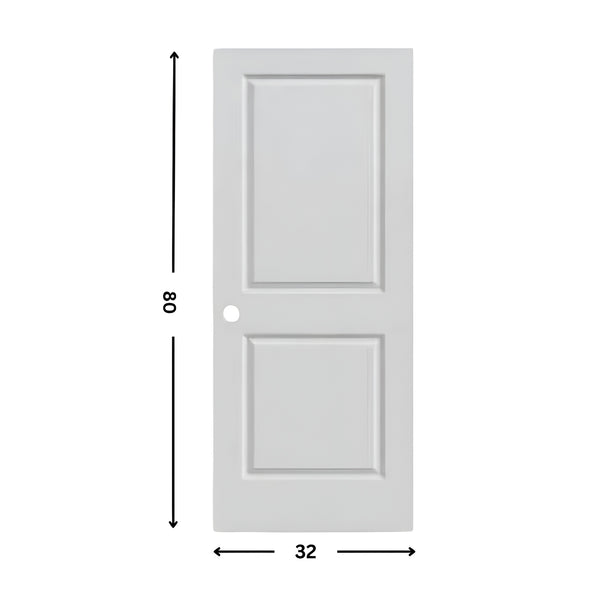 2-panel Prehung Solid Moulded Door (80" height)