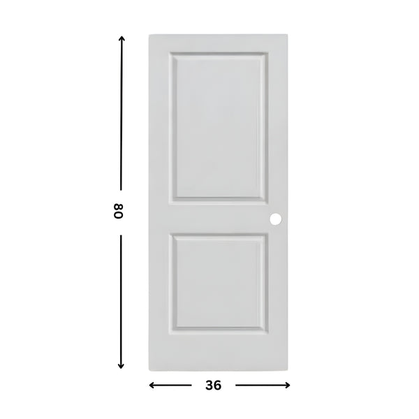 2-panel Prehung Solid Moulded Door (80" height)