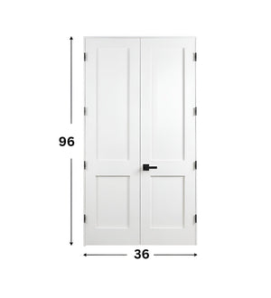 2-panel Solid Shaker Double Door (96" height)
