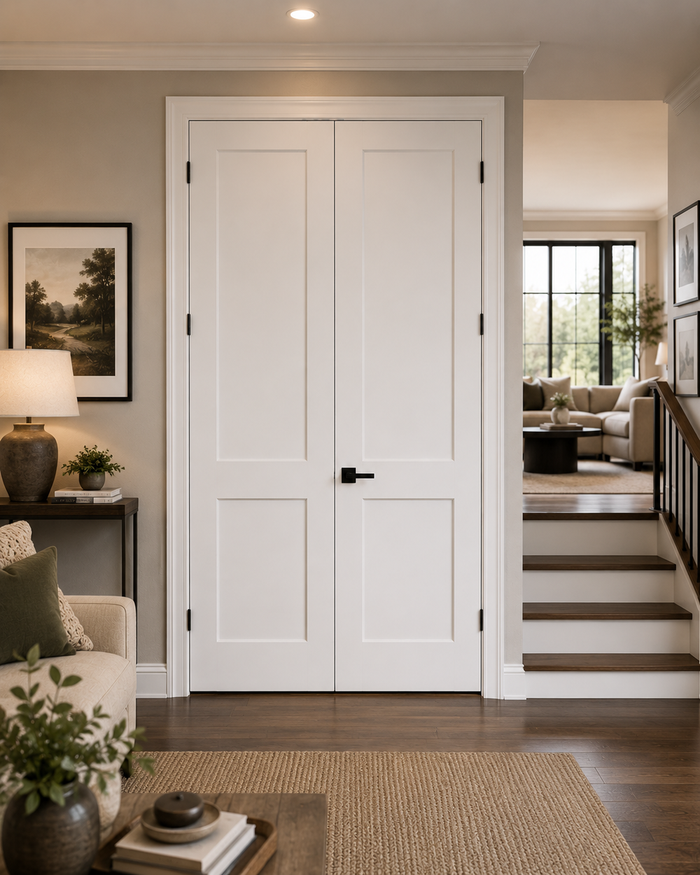 2-panel Solid Shaker Double Door (96" height)