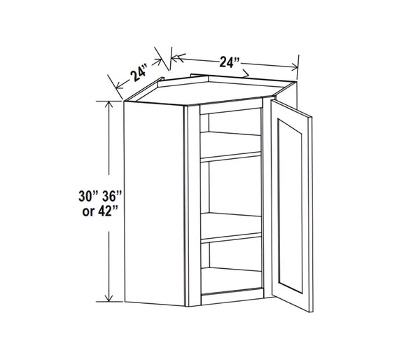 Treasure Chest 24" Diagonal Corner Wall Cabinet