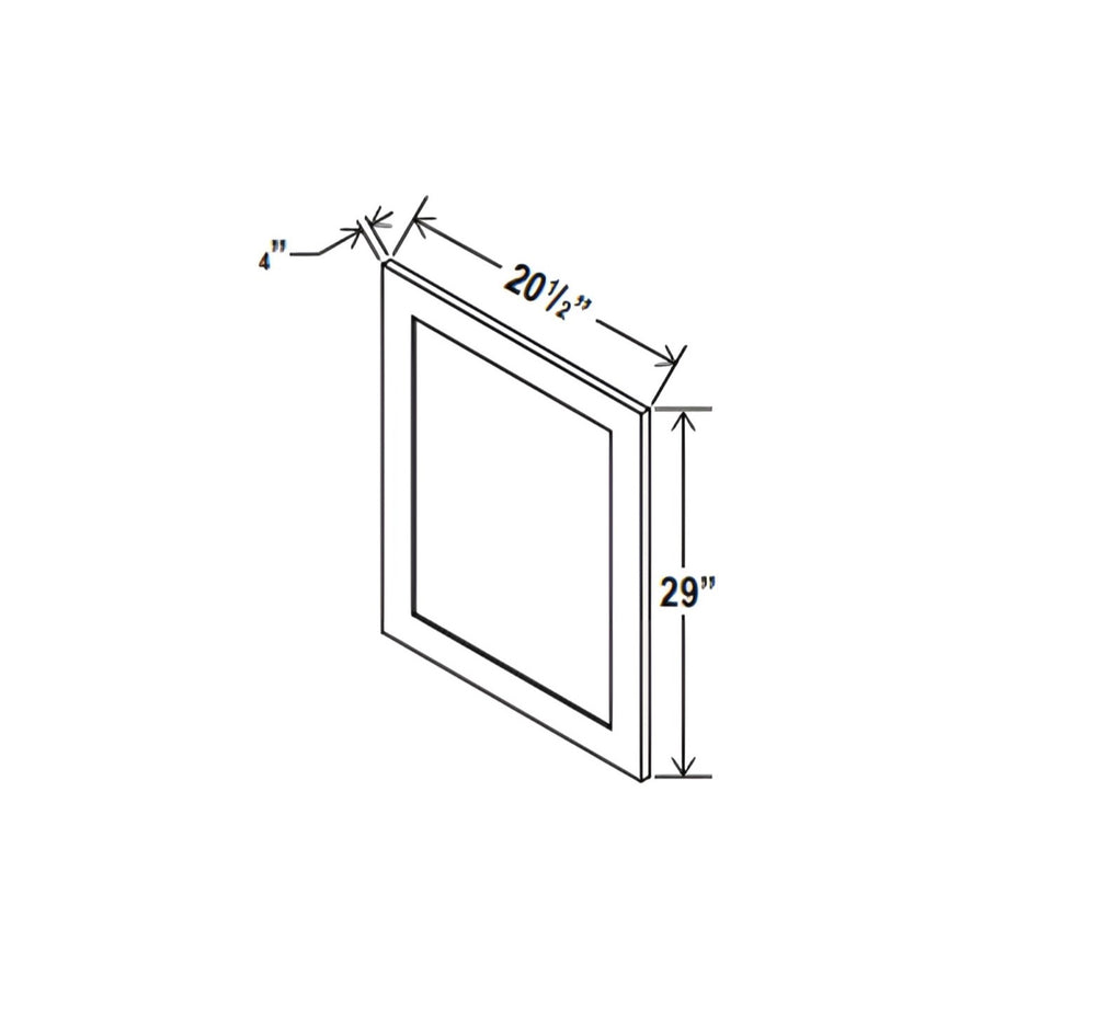 Aspen White Vanity Decorative Door Panel
