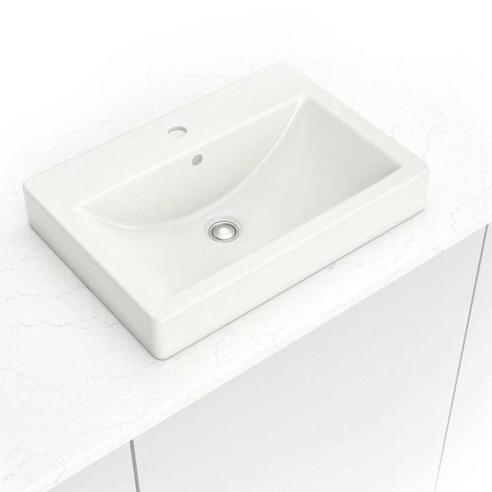 Porcelain Overmount White Rectangle 2417