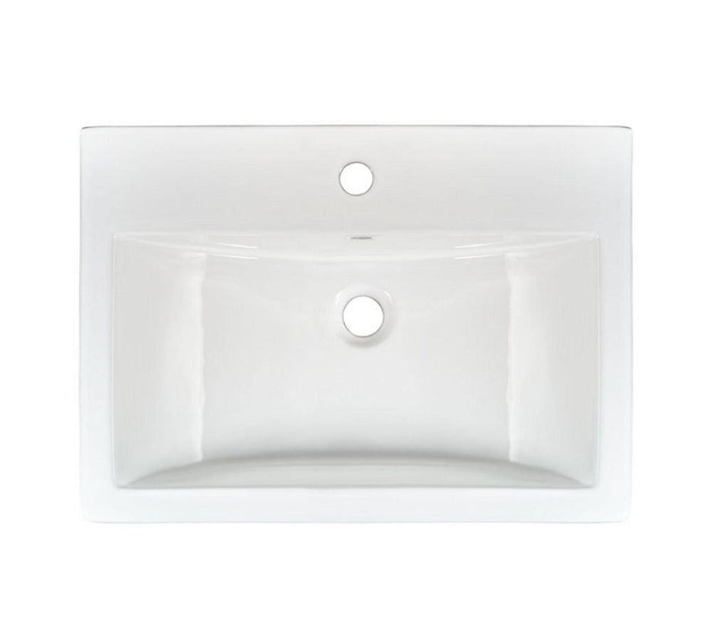 Porcelain Overmount White Rectangle 2417