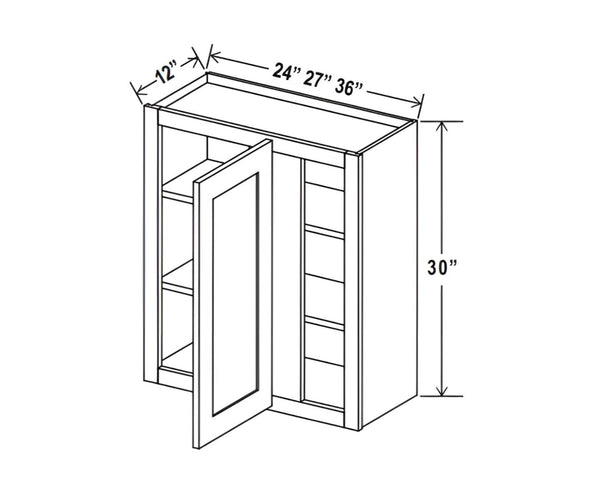 Aspen White 30" H Wall Blind Cabinet