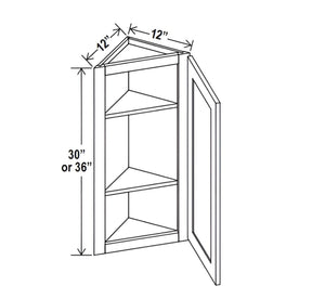Aspen White 12" Angle Wall Cabinet