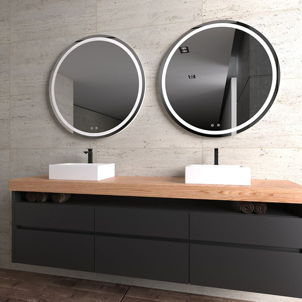 LED Round Frameless Bathroom Wall Mirror with Touch Sensor Anti-Fog ( 36'' X 36')
