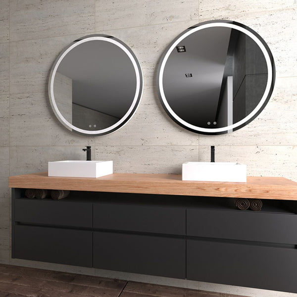 LED Round Frameless Bathroom Wall Mirror with Touch Sensor Anti-Fog ( 36'' X 36')