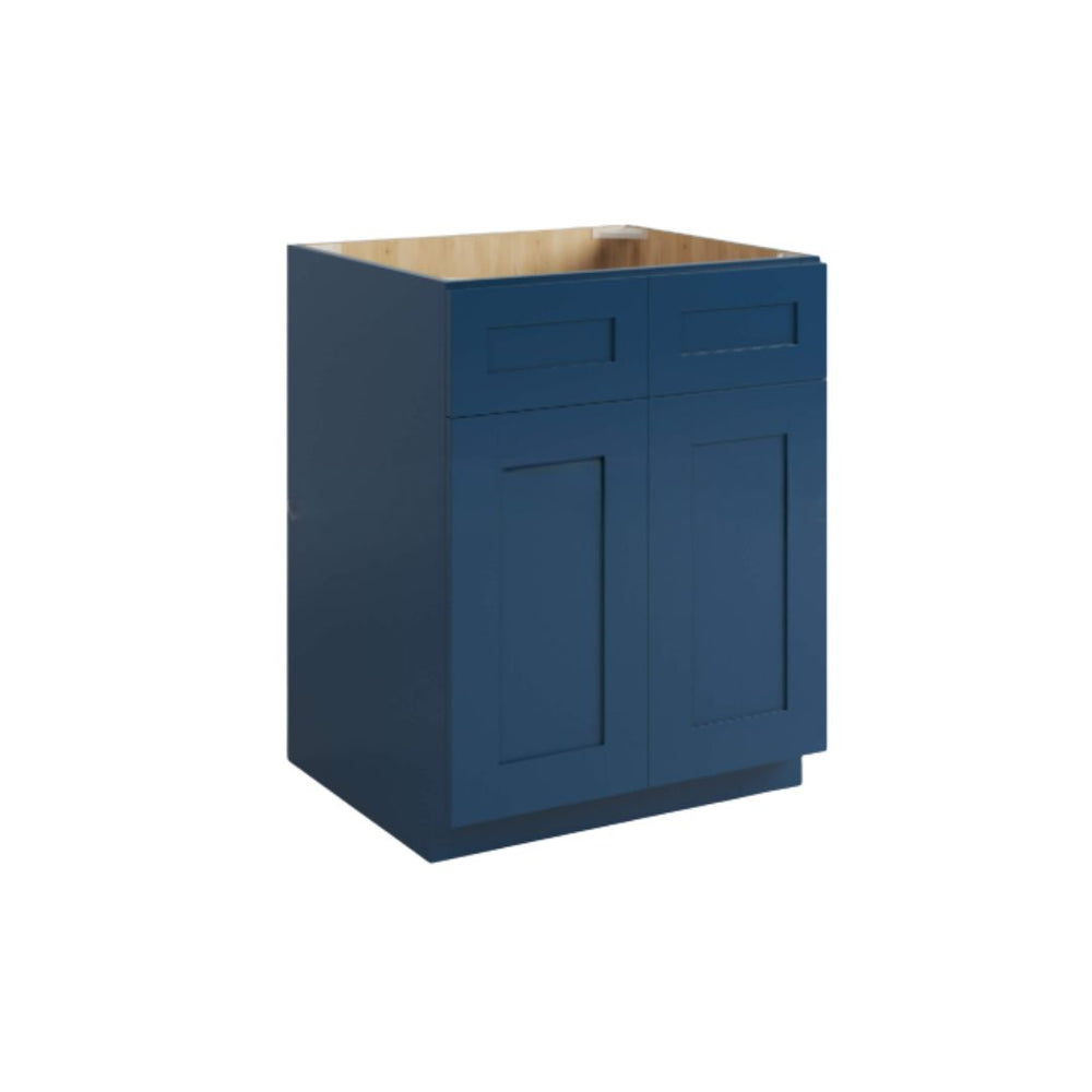 Air Blue  Sink Base With Double Doors and False Drawers