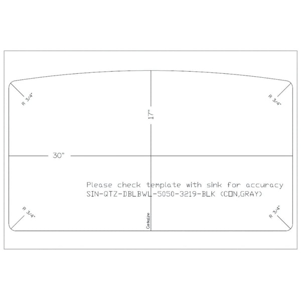 Quartz Black Double Bowl 50/50-3219