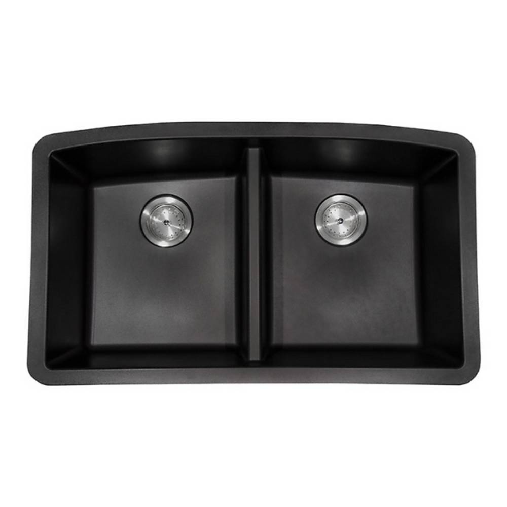 Quartz Black Double Bowl 50/50-3219