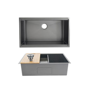 AD-H3219S Black Single Bowl Workstation Kitchen Sink