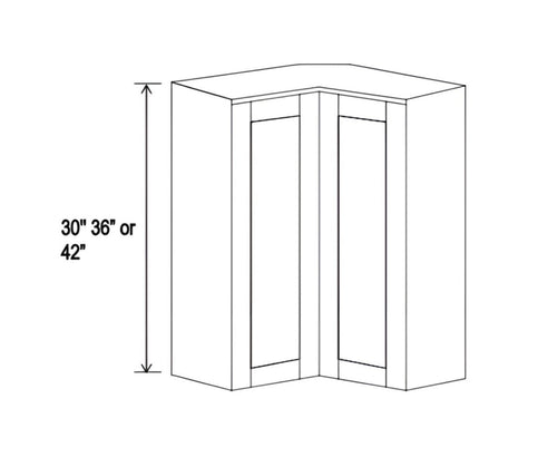 Smokey Ash- Wall Easy Reach Corner Cabinet