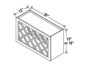 Smokey Ash- 18"H Wall Wine Rack