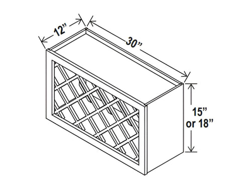 Smokey Ash- 18"H Wall Wine Rack