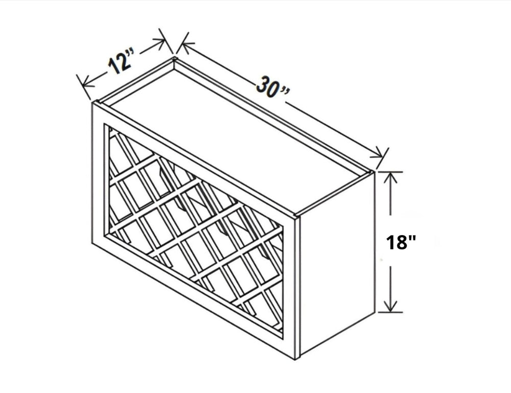 Shaker Espresso- 18"H Wall Wine Rack