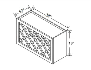 Shaker Espresso- 18"H Wall Wine Rack
