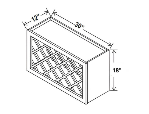 Shaker Espresso- 18"H Wall Wine Rack