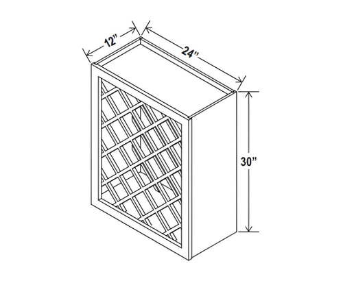 Smokey Ash- 30"H Wall Wine Rack