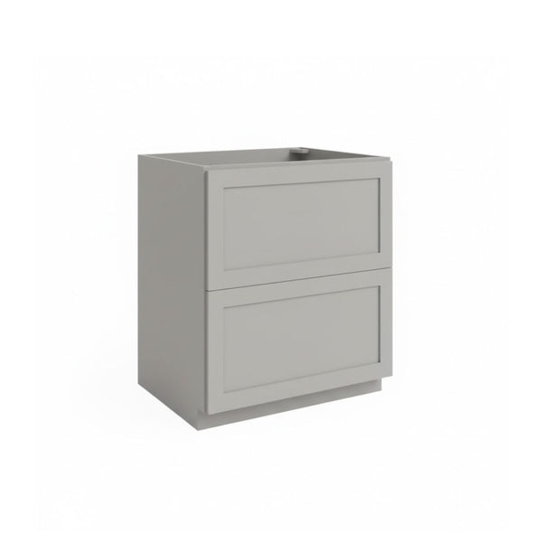 Grey Shaker Two Drawer Base