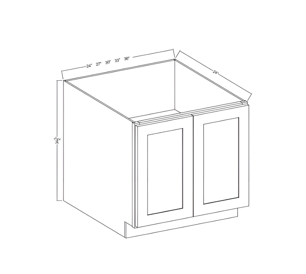 Treasure Chest Base Cabinet Double Door Full Height