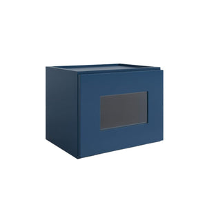 Air Blue 12W" Single Door Wall Cabinet with Wall Glass Door