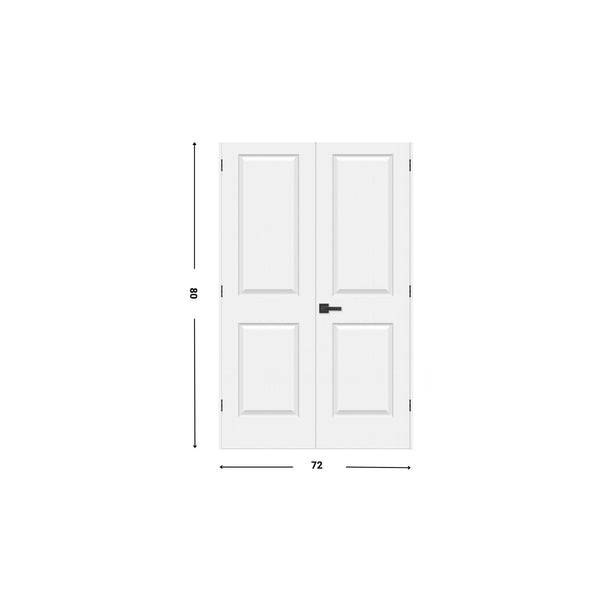 2-panel Hollow Molded Double Door
