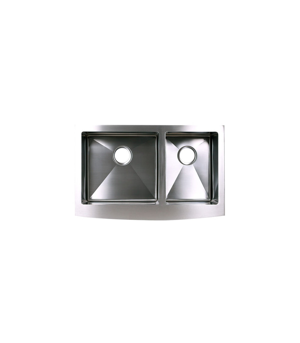 Double Bowl 60/40 Farmhouse Apron Front Stainless Steel Sink