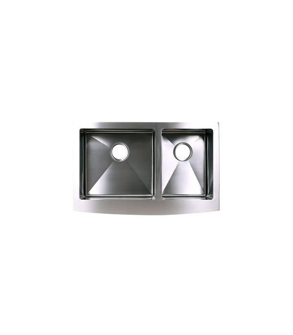 Double Bowl 60/40 Farmhouse Apron Front Stainless Steel Sink