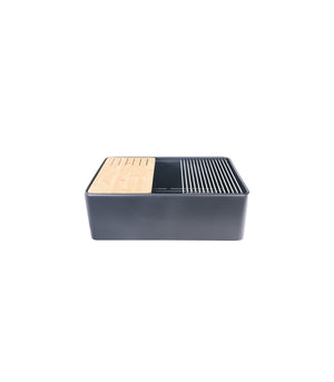 Black Single Bowl Farmhouse Fireclay Sink Matt Black
