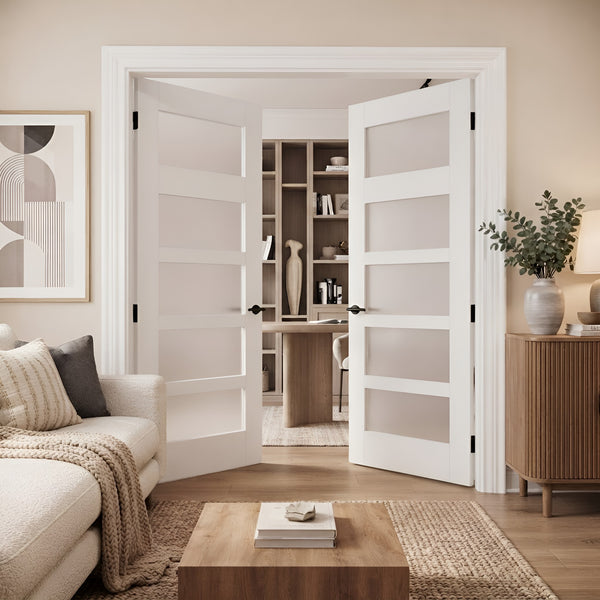 5-Lite Double Glass Door