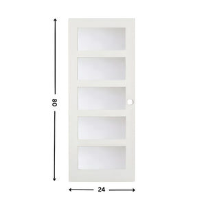 5-Lite Glass Slab Door ( 80" height )