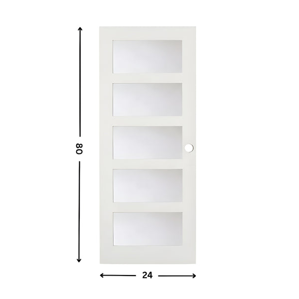 5-Lite Glass Slab Door (80" height )