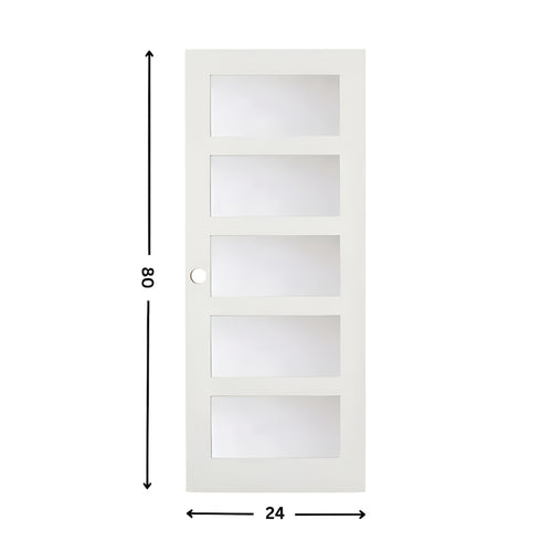 5-Lite Glass Slab Door (80" height )